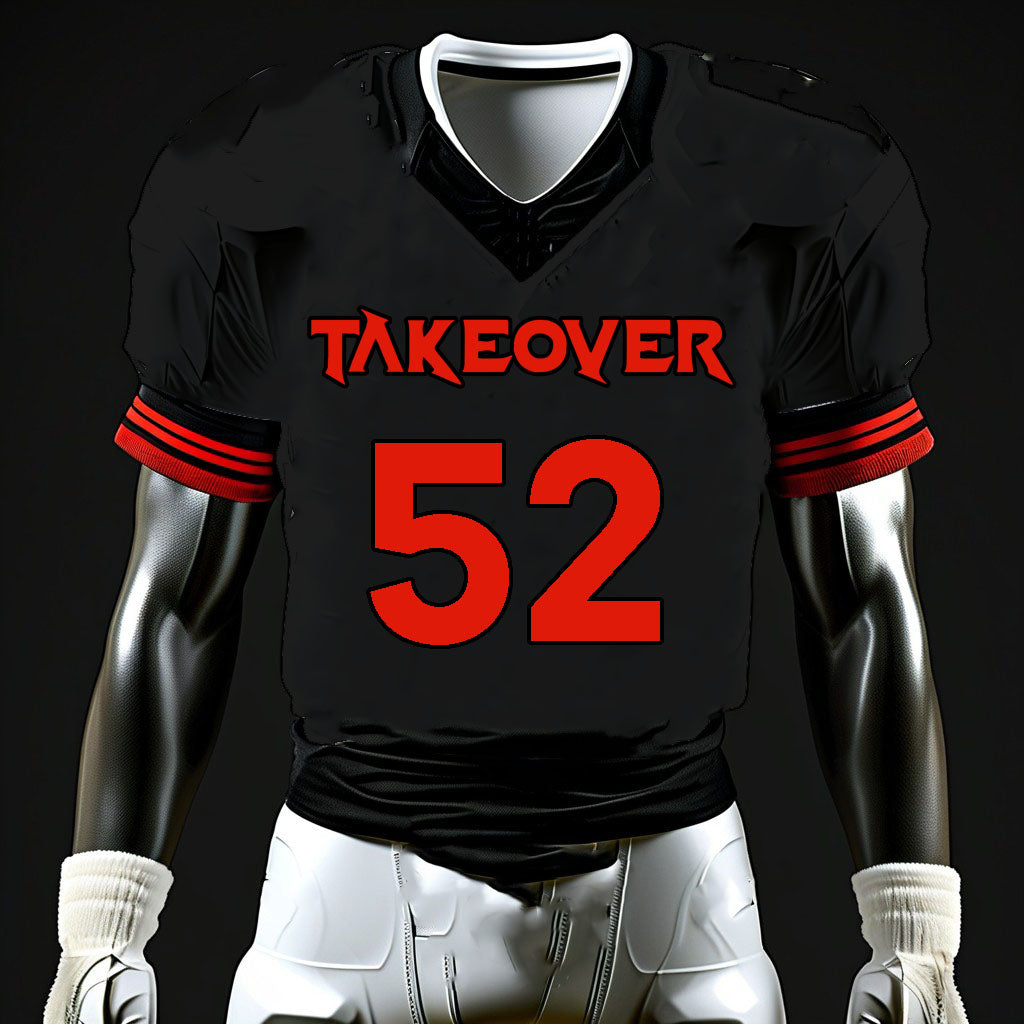 Black Takeover Football Jersey